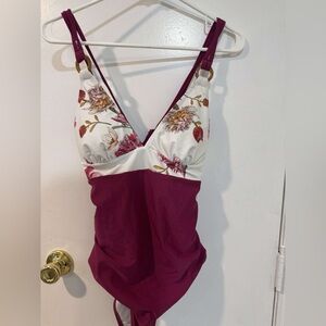 floral one piece bathing suit